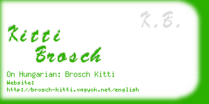 kitti brosch business card